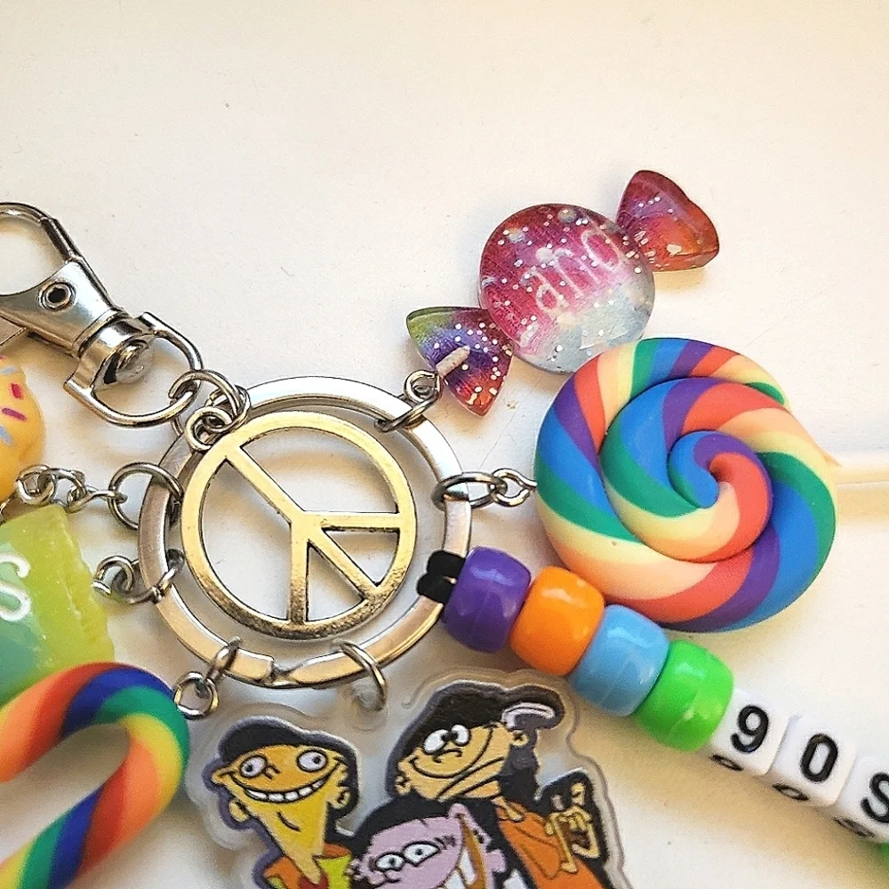 Handmade Beaded Ed Edd N Eddy Keychain